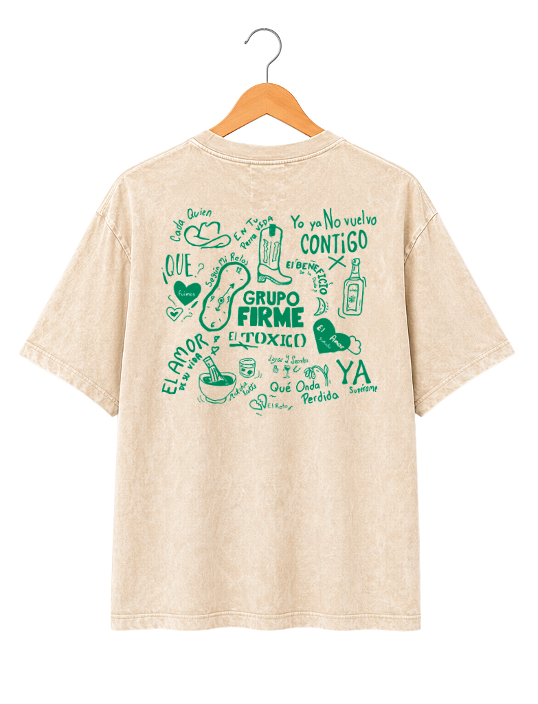 Playera Mineral Wash GRUPO FIRME