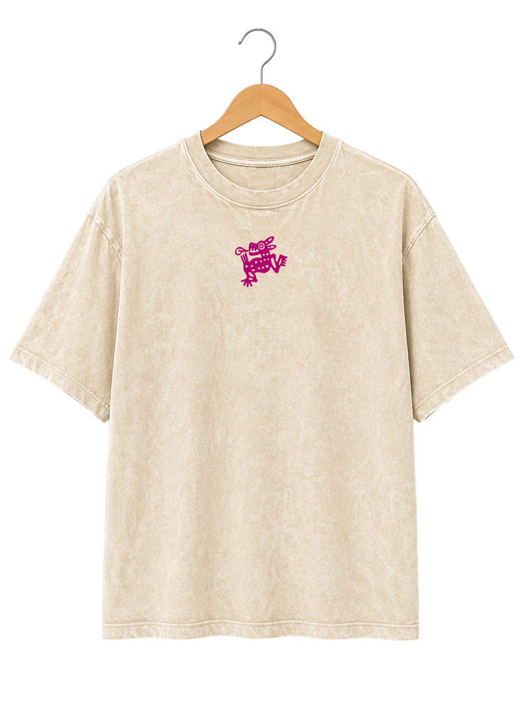 Playera Unisex Mineral Wash Diseño "Amor"
