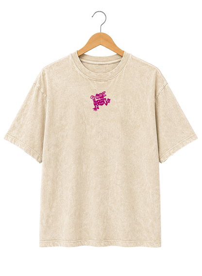 Playera Unisex Mineral Wash Diseño "Amor"