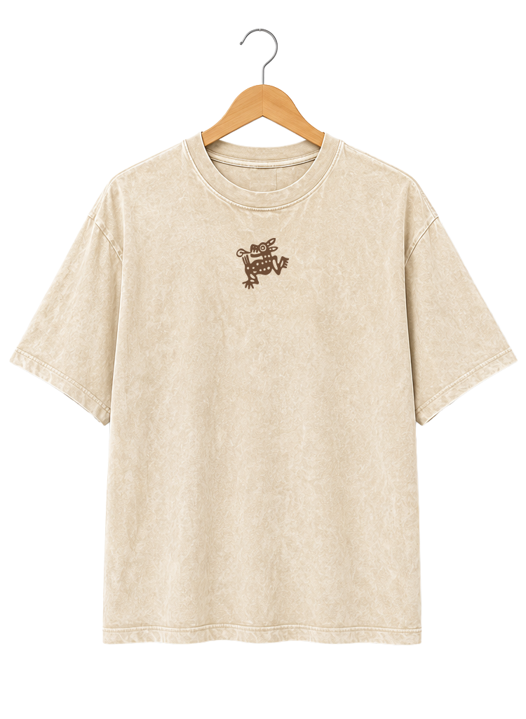 Playera Unisex Mineral Wash Diseño "Collage"