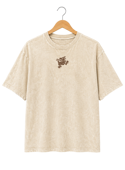 Playera Unisex Mineral Wash Diseño "Collage"