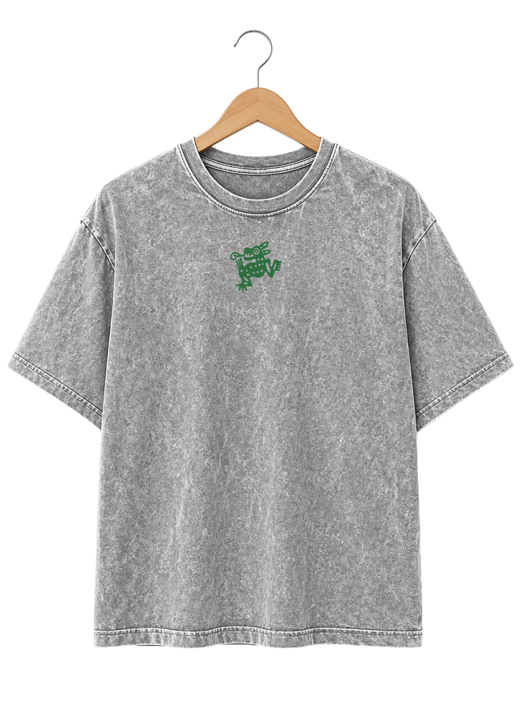 Playera Unisex Mineral Wash Diseño "Collage"