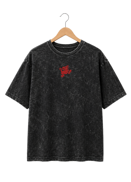 Playera Unisex Mineral Wash Diseño "Amor"
