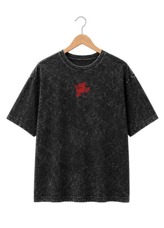 Playera Unisex Mineral Wash Diseño "Amor"