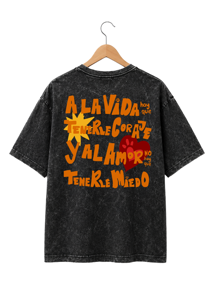 Playera Unisex Mineral Wash Diseño "Amor"