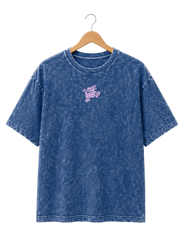 Playera Unisex Mineral Wash Diseño "Collage"