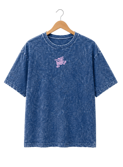 Playera Unisex Mineral Wash Diseño "Collage"
