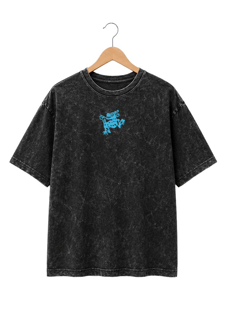 Playera Unisex Mineral Wash Diseño "Afuera"