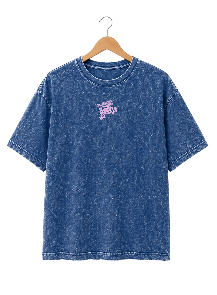 Playera Unisex Mineral Wash Diseño "Afuera"